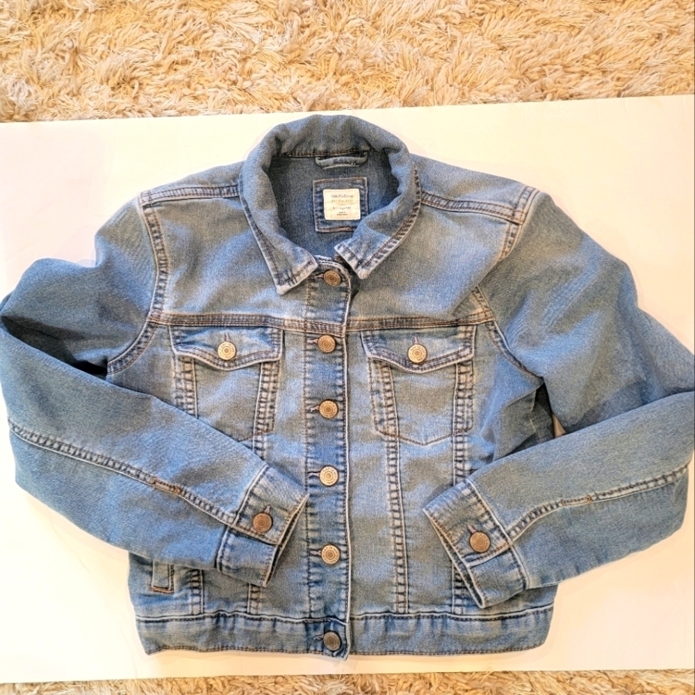 𝅺GAP Kids Button Snap Jean Jacket XL